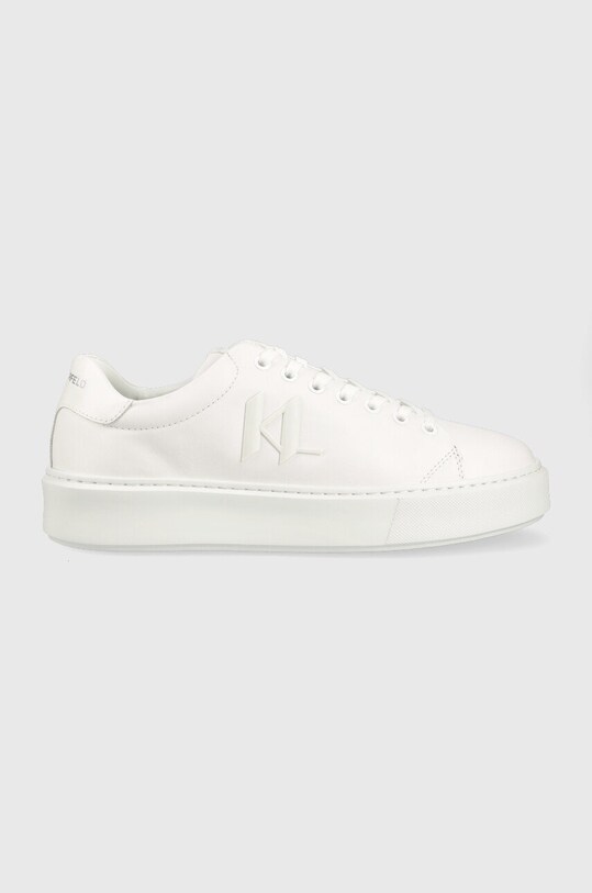 Karl Lagerfeld sneakersy skórzane MAXI KUP niska biały KL52215.01W