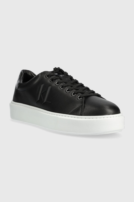Karl Lagerfeld sneakersy skórzane MAXI KUP KL52215.000 czarny SS23