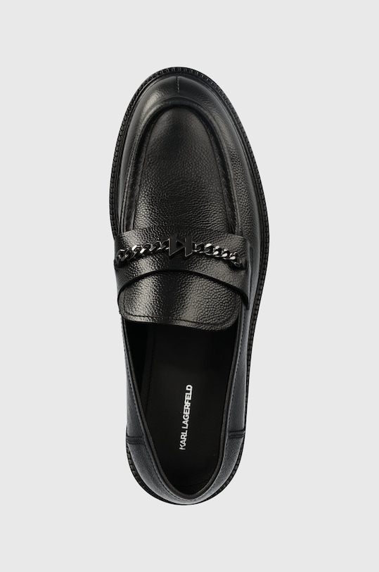 Karl Lagerfeld mokasyny skórzane MOKASSINO LUG czarny KL11575.000