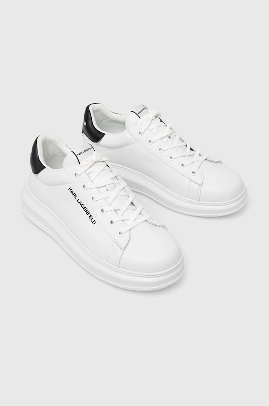 Karl Lagerfeld sneakersy skórzane KL52526 KAPRI MENS KL52526.011 biały SS23