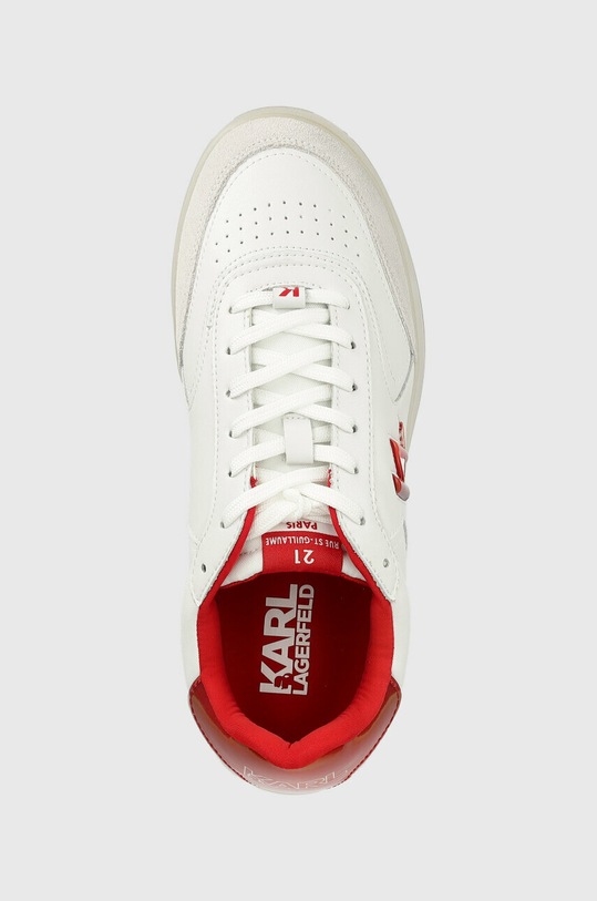 Karl Lagerfeld sneakersy skórzane BRINK biały KL53426.01D