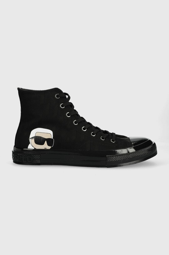 Karl Lagerfeld trampki KAMPUS III tekstylny czarny KL50359.H0X
