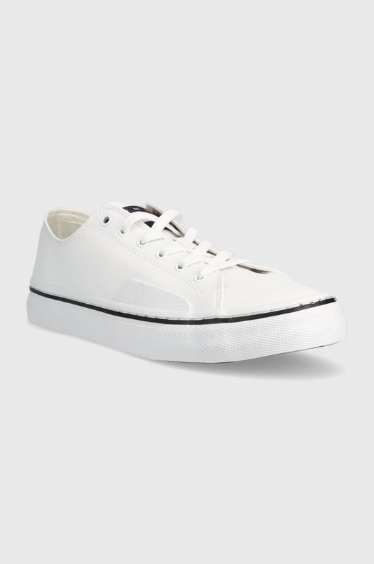 Πάνινα παπούτσια Tommy Jeans Leather Vulc Tjm Ess EM0EM01047 λευκό SS23