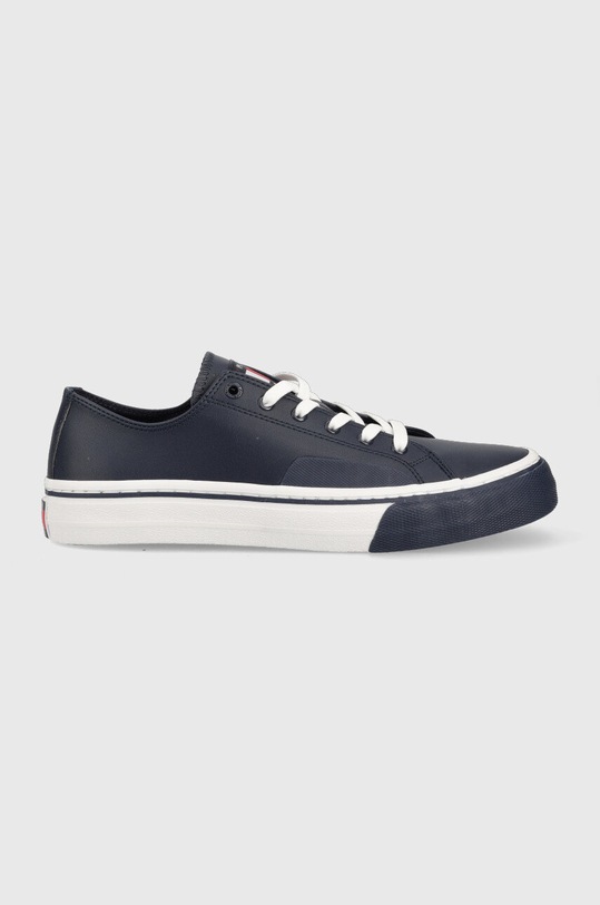Tommy Jeans tenisówki LEATHER VULC TJM ESS Planet friendly granatowy EM0EM01047