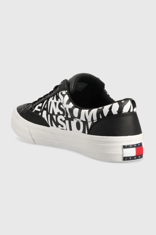 Încălțăminte Tommy Jeans sneakers din piele Virgil Leather Logo Print EM0EM01129 negru