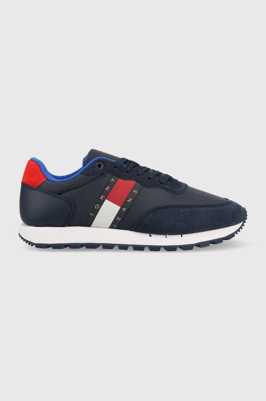 Tommy Jeans sneakersy EM0EM01136 TOMMY JEANS LEATHER RUNNER skóra zamszowa granatowy EM0EM01136