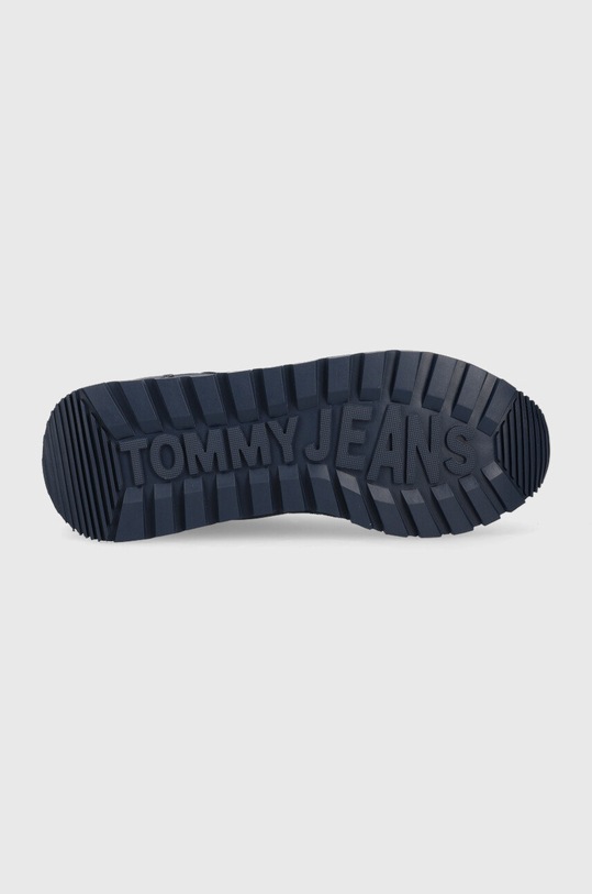 Tommy Jeans sneakersy EM0EM01136 TOMMY JEANS LEATHER RUNNER EM0EM01136 granatowy