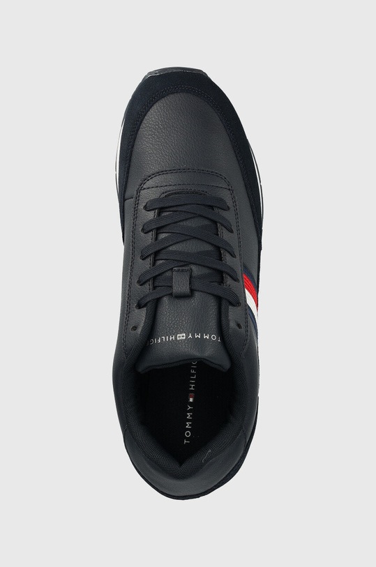 Kožené tenisky Tommy Hilfiger FM0FM04397 CORE EVA RUNNER CORPORATE LEA námořnická modř FM0FM04397