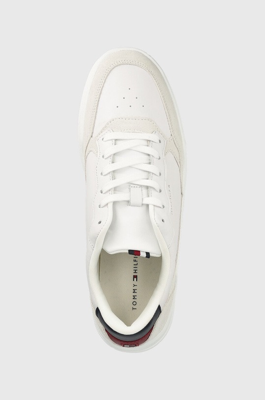 Usnjene superge Tommy Hilfiger FM0FM04358 ELEVATED CUPSOLE LEATHER MIX bela FM0FM04358