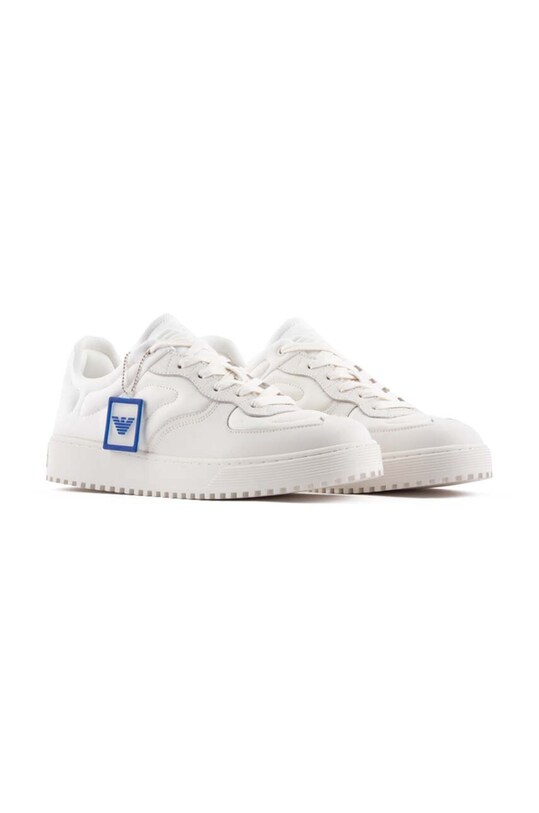 Emporio Armani sneakersy skórzane X4X609.XN734.S437 biały SS23