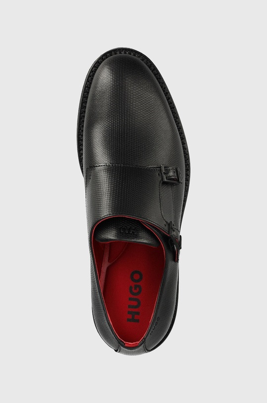 Кожени половинки обувки HUGO Luxity черен 50486286.001