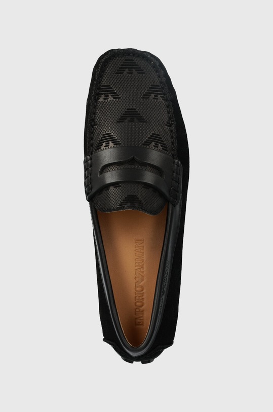Emporio Armani mokasyny zamszowe czarny X4B146.XN784.K001