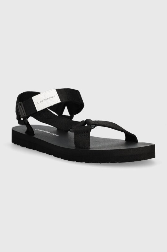 Calvin Klein Jeans szandál PREFRESATO WEBBING BADGE STORY YM0YM00639 fekete SS23