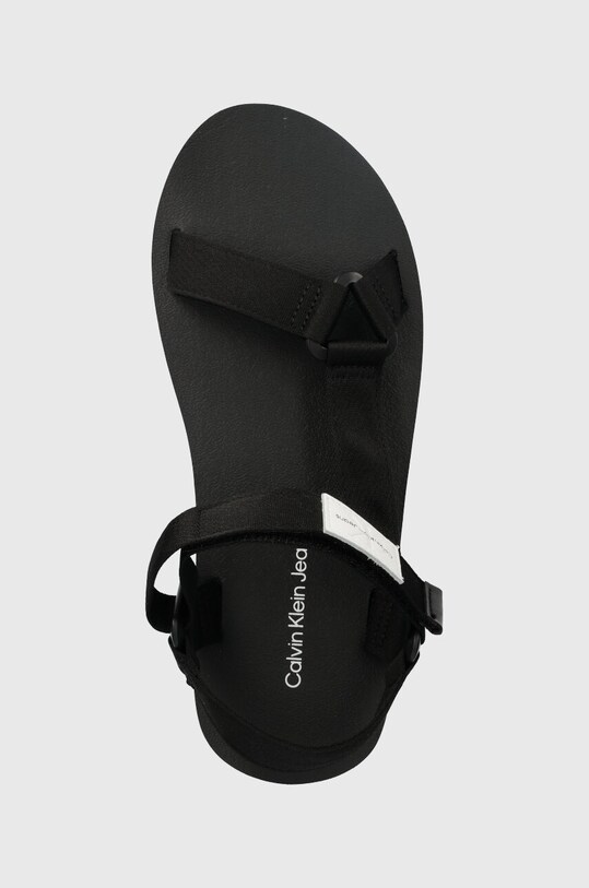 Calvin Klein Jeans szandál PREFRESATO WEBBING BADGE STORY fekete YM0YM00639