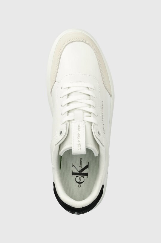 Calvin Klein Jeans sneakers in pelle CASUAL CUPSOLE HIGH/LOW FREQ bianco YM0YM00670