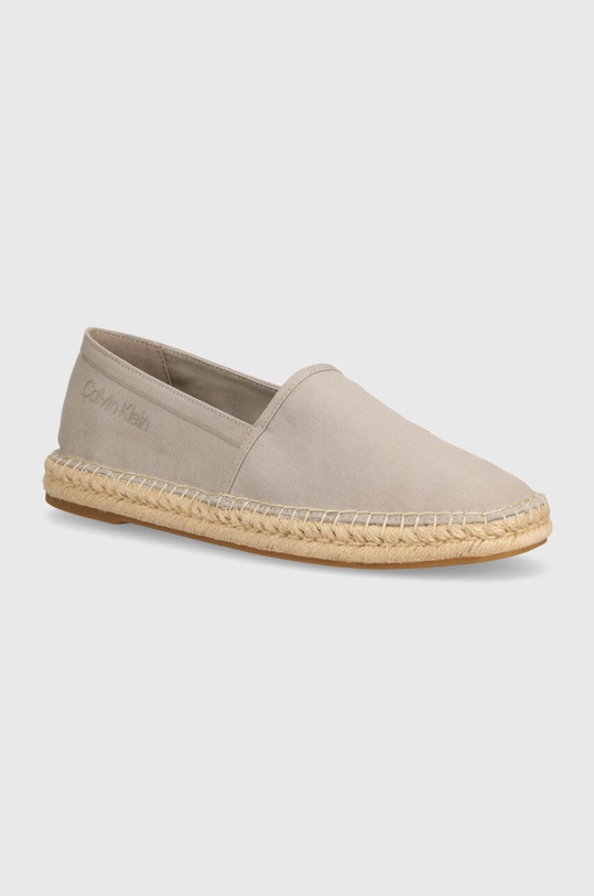Calvin Klein espadryle ESPADRILLE CV Planet friendly beżowy HM0HM00539