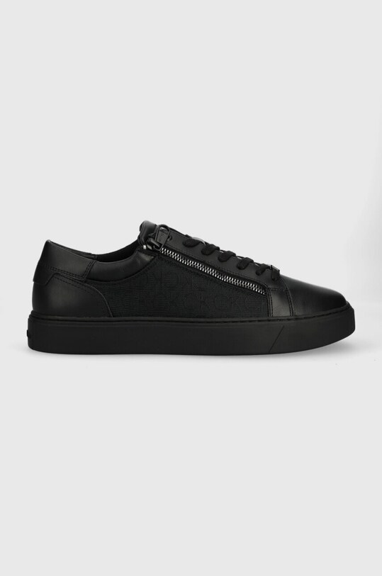Calvin Klein sneakersy LOW TOP LACE UP W/ZIP MONO JQ tekstylny czarny HM0HM01013
