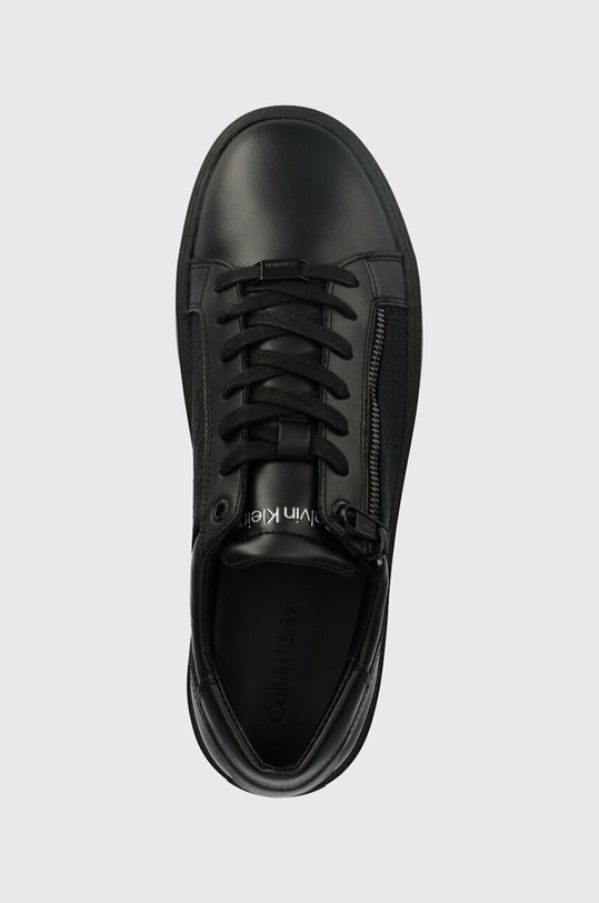 Calvin Klein sneakersy LOW TOP LACE UP W/ZIP MONO JQ czarny HM0HM01013