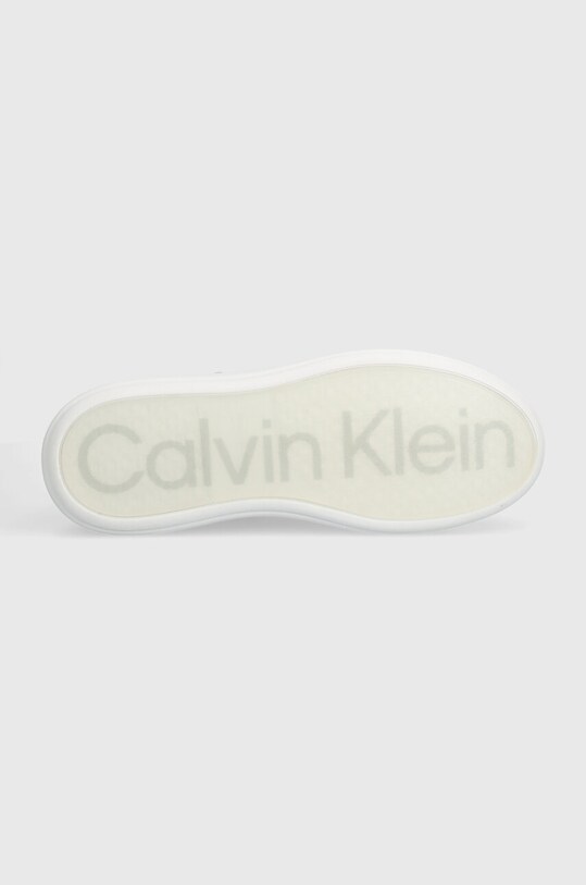 Кожаные кроссовки Calvin Klein LOW TOP LACE UP LTH HM0HM01016 белый