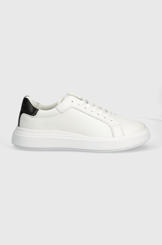 Δερμάτινα αθλητικά παπούτσια Calvin Klein LOW TOP LACE UP LTH HM0HM01016 λευκό SS25