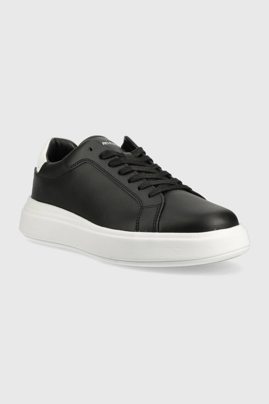 Calvin Klein sneakersy skórzane LOW TOP LACE UP LTH HM0HM01016 czarny NC24