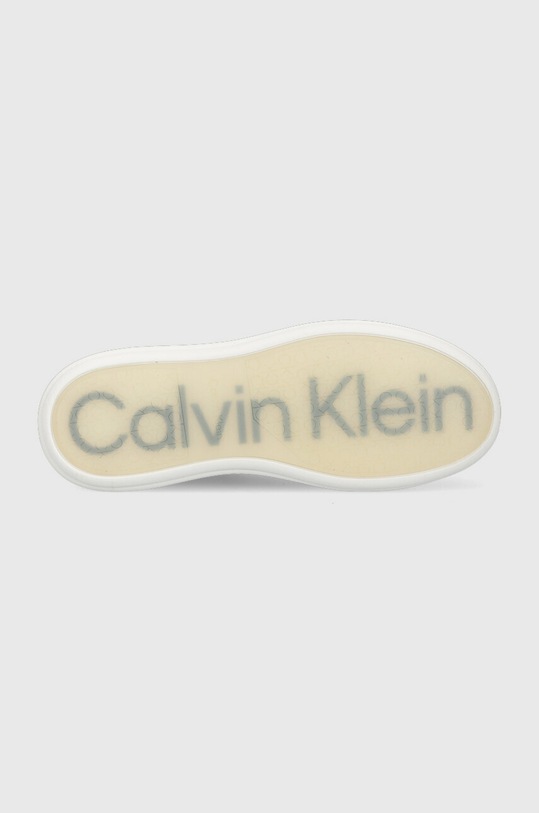 Δερμάτινα αθλητικά παπούτσια Calvin Klein LOW TOP LACE UP LTH HM0HM01016 μαύρο
