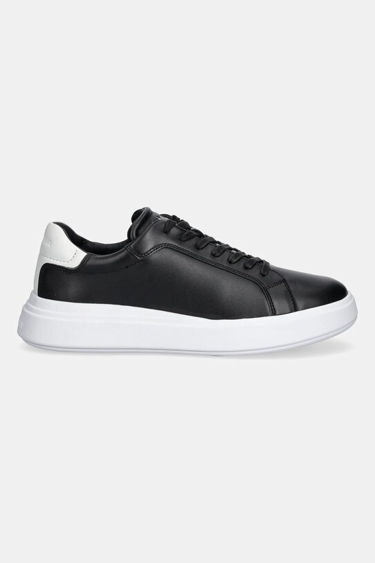 Calvin Klein sneakersy skórzane LOW TOP LACE UP LTH HM0HM01016 czarny SS25