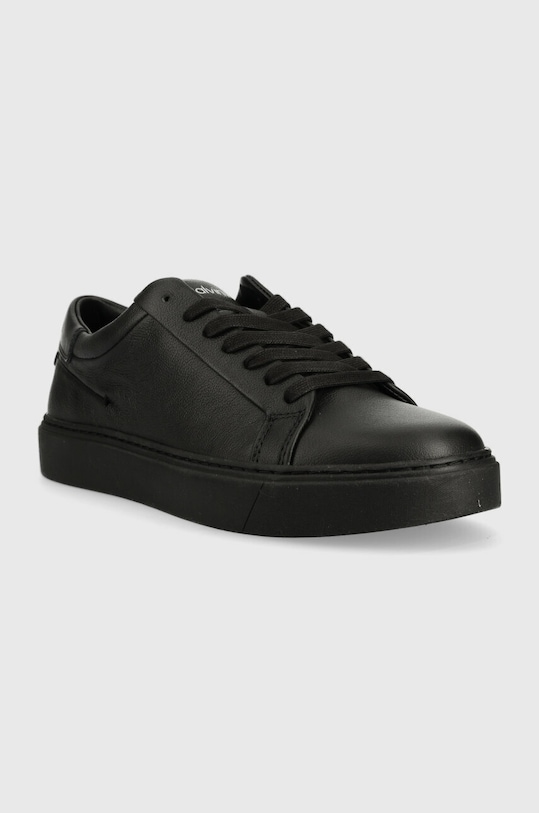 Calvin Klein sneakersy skórzane LOW TOP LACE UP PB HM0HM01019 czarny SS23