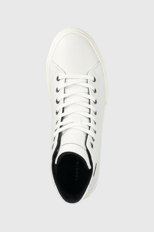 Шкіряні кросівки Tommy Hilfiger TH HI VULC STREET LEATHER білий FM0FM04739