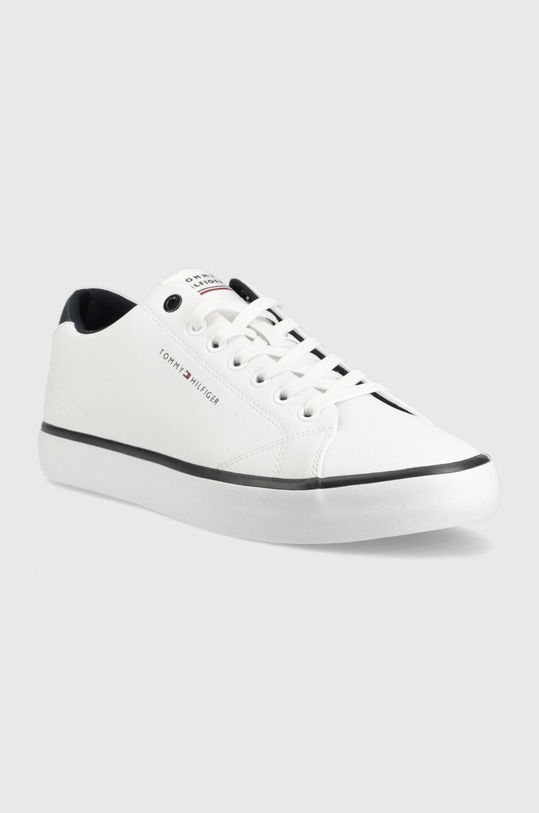 Tommy Hilfiger tenisówki skórzane TH HI VULC CORE LOW LEATHER FM0FM04731 biały SS23