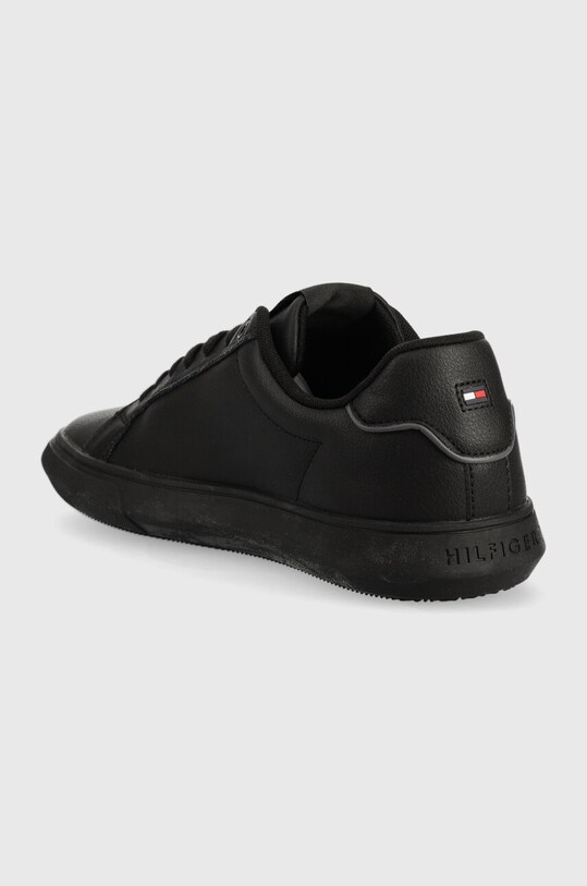 Boty Kožené tenisky Tommy Hilfiger CORPORATE LEATHER CUP STRIPES FM0FM04732 černá