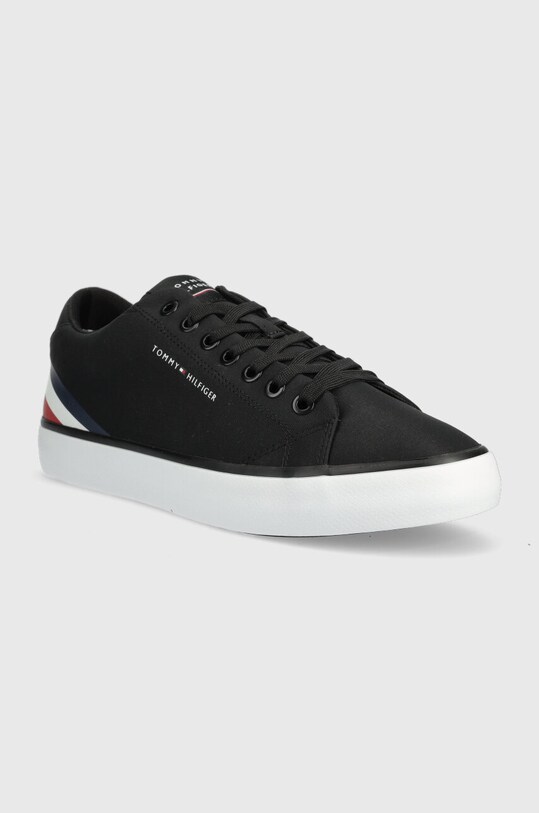 Tenisice Tommy Hilfiger TH HI VULC CORE LOW STRIPES FM0FM04735 crna SS23