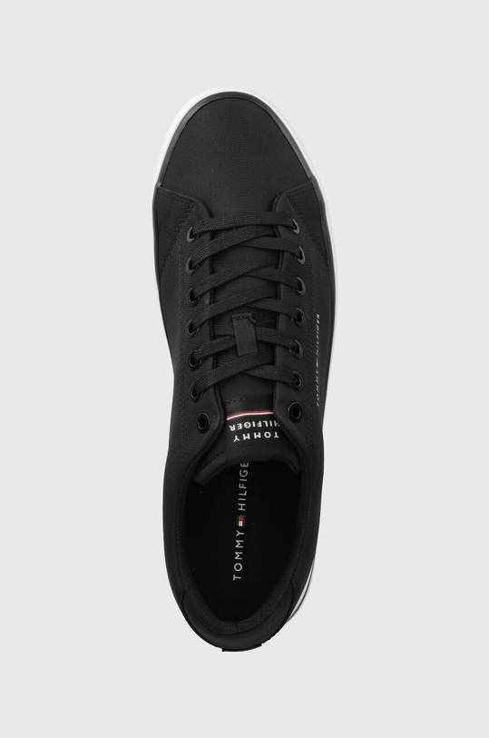 Tenisky Tommy Hilfiger TH HI VULC CORE LOW STRIPES čierna FM0FM04735