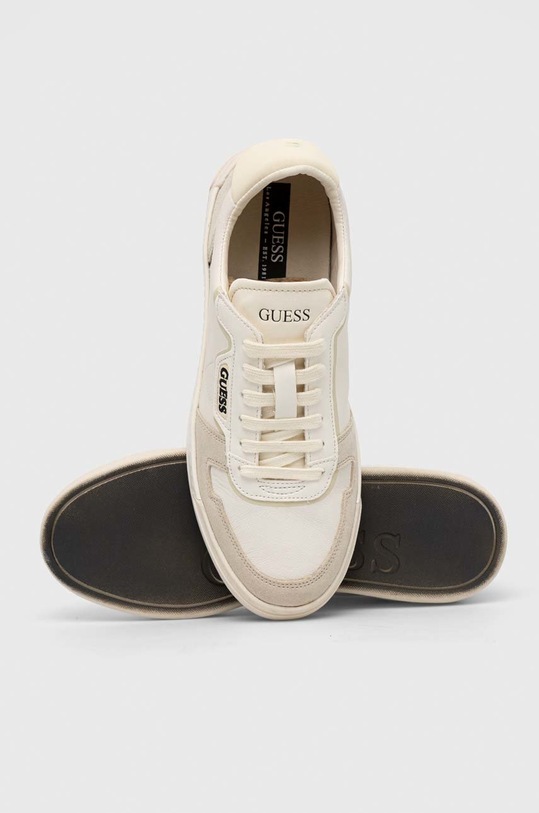Guess sneakersy STRAVE VINTAGE beżowy FM5STV.LEA12.WHIWH