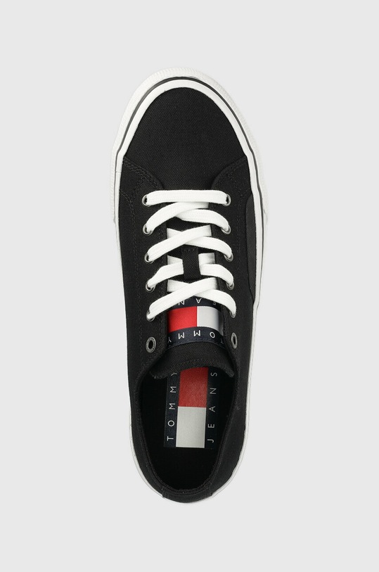 Tommy Jeans tenisi SKATE CANVAS ESS negru EM0EM01175