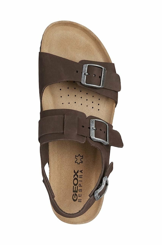Geox sandały zamszowe U SANDAL GHITA A U159VA.00032.C6024 brązowy