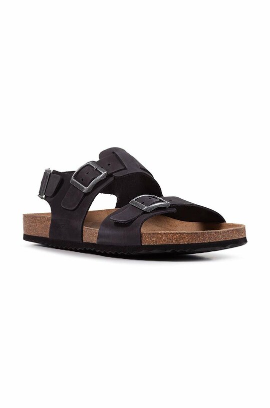 Geox sandale din piele intoarsa U SANDAL GHITA A U159VA.00032.C9999 negru SS24