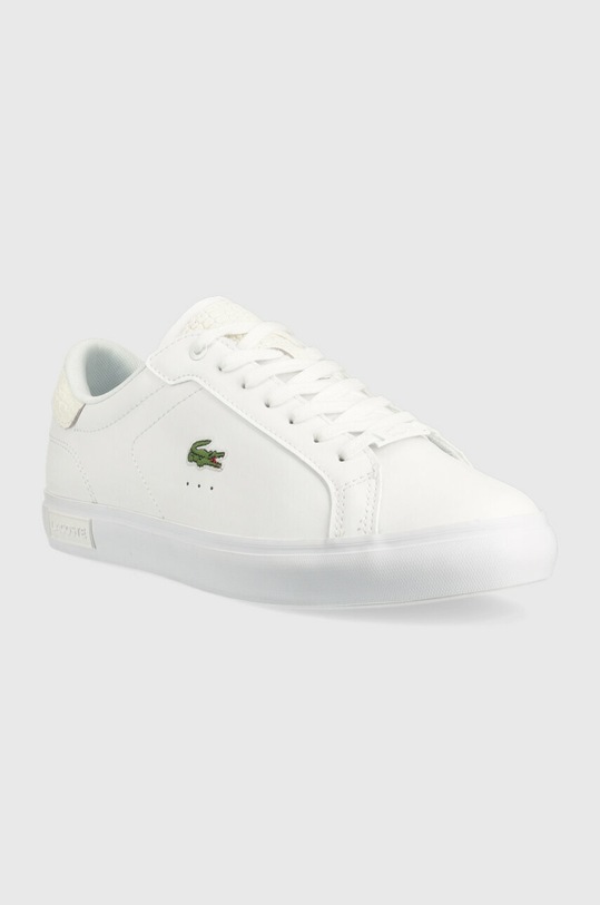 Kožené sneakers boty Lacoste POWERCOURT 41SMA0030 bílá SS23