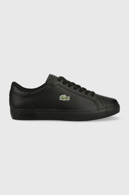 Lacoste sneakersy skórzane POWERCOURT Planet friendly czarny 41SMA0030