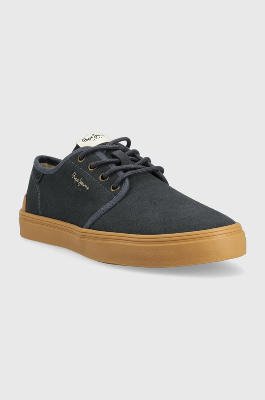 Semišové polobotky Pepe Jeans COLIN PMS10309 námořnická modř SS23