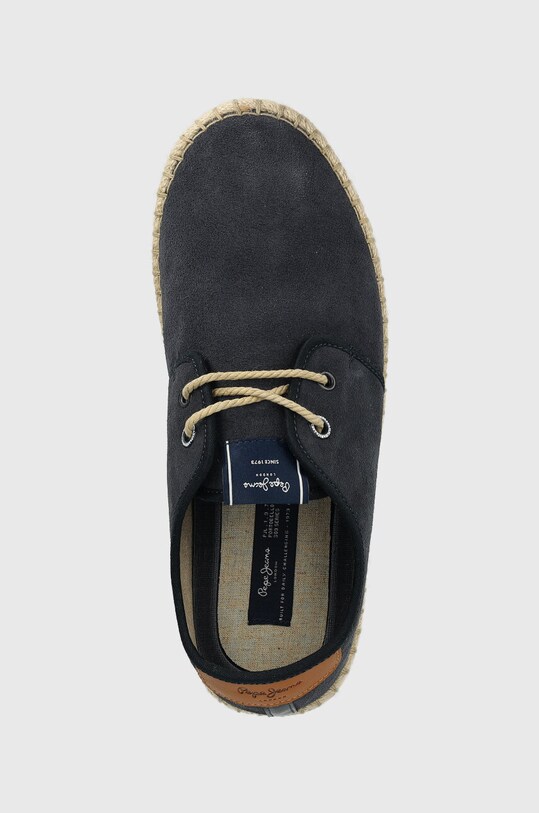 Pepe Jeans espadrilles velúrból TOURIST sötétkék PMS10314