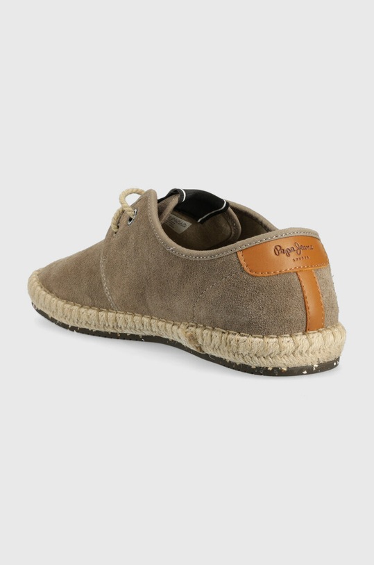 Obuwie Pepe Jeans espadryle zamszowe TOURIST PMS10314 brązowy