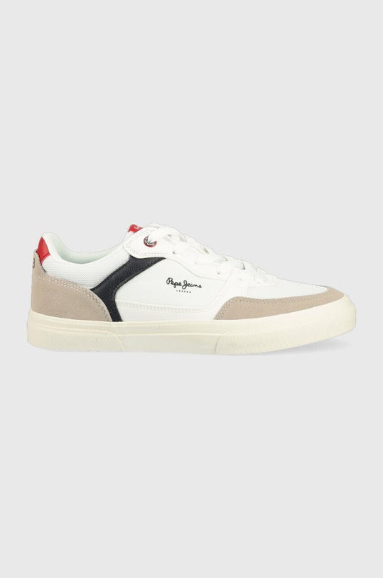 Pepe Jeans sneakers KENTON piele întoarsă alb PMS30905