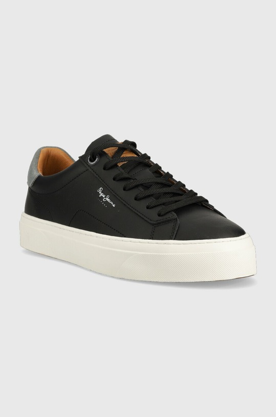 Pepe Jeans sneakersy skórzane YOGI PMS30930 czarny SS23