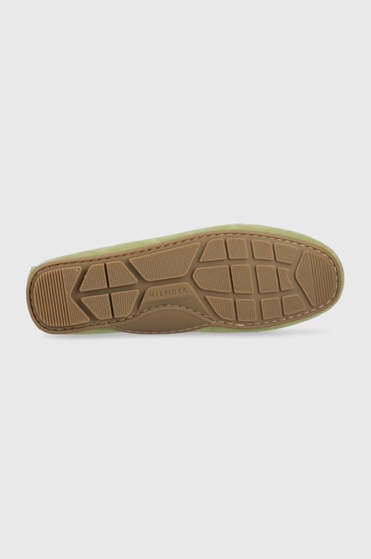 Tommy Hilfiger mokasyny skórzane CASUAL HILFIGER SUEDE DRIVER FM0FM04271 zielony