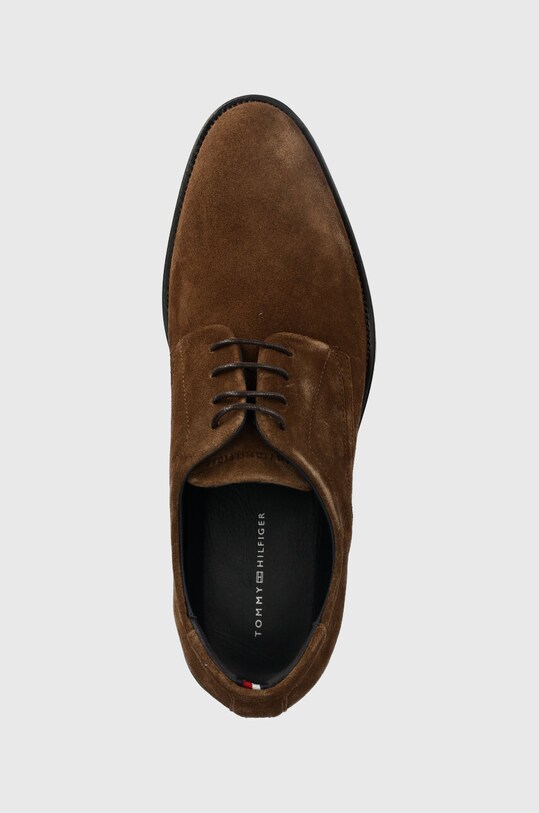 Tommy Hilfiger półbuty zamszowe CORPORATE HILFIGER SUEDE SHOE brązowy FM0FM04434