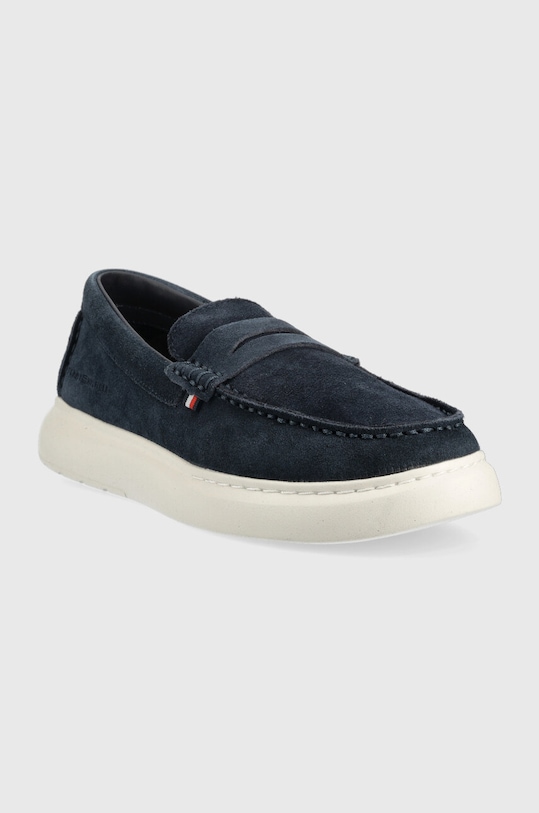 Tommy Hilfiger mokasyny zamszowe TOMMY HILFIGER HYBRID LOAFER FM0FM04440 granatowy SS24