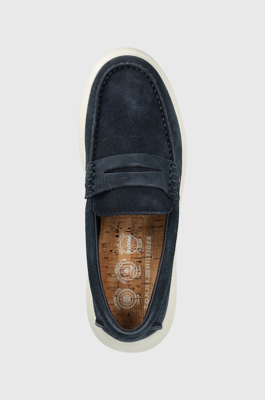 Tommy Hilfiger mokasyny zamszowe TOMMY HILFIGER HYBRID LOAFER granatowy FM0FM04440