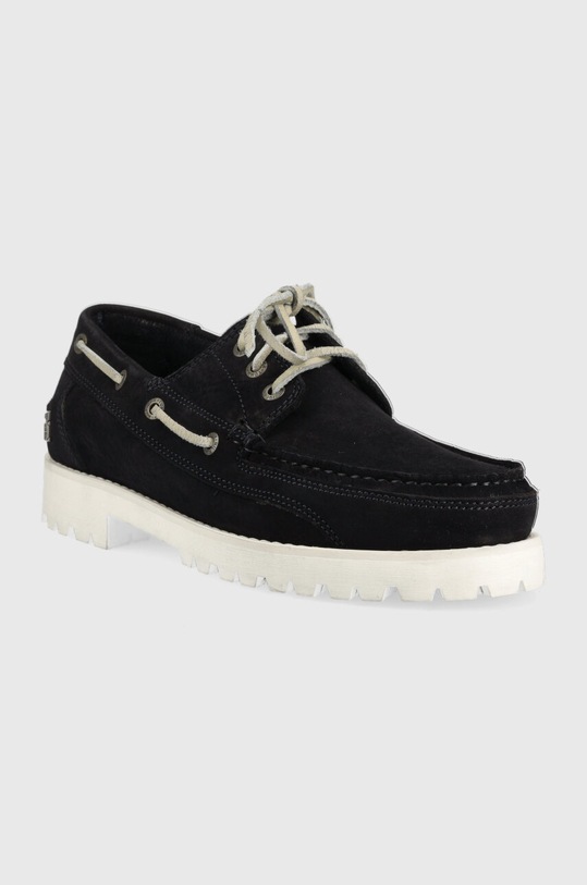 Mokasinke od brušene kože Tommy Hilfiger TH BOAT SHOE CLASSIC NUBUCK FM0FM04447 mornarsko plava SS23