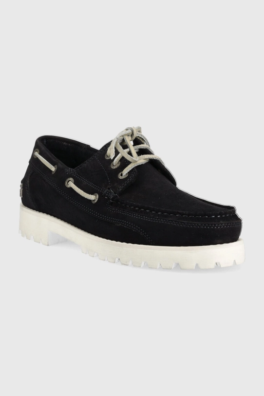 Tommy Hilfiger mokasyny zamszowe TH BOAT SHOE CLASSIC NUBUCK FM0FM04447 granatowy SS23